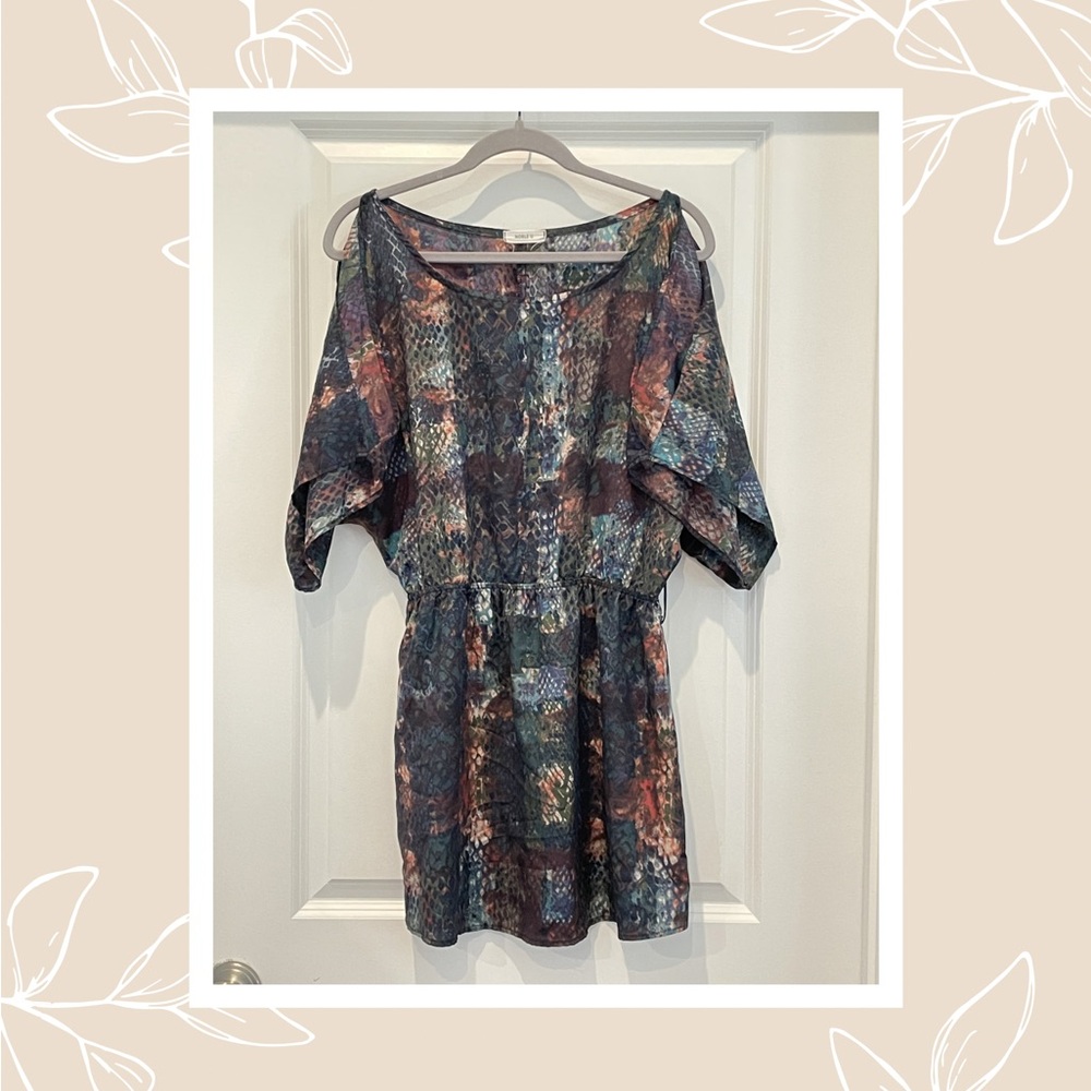 Noble U Multicolor Watercolor Print Tunic